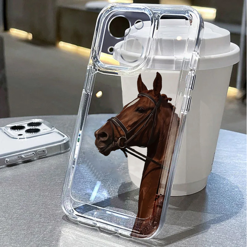 Mini Pc Case - 동물 말 모양 소프트 폰 케이스