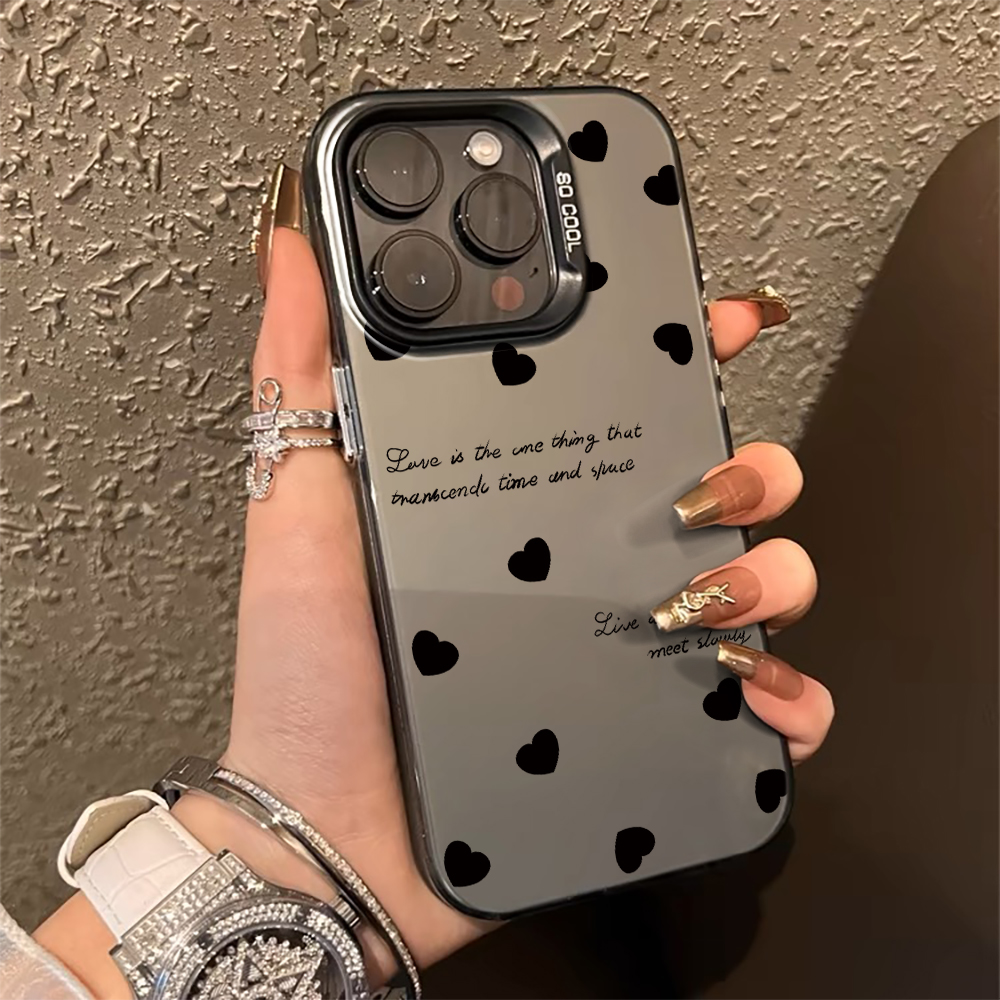 Matte Pc Case - 패션 귀여운 하트 모양 폰 케이스