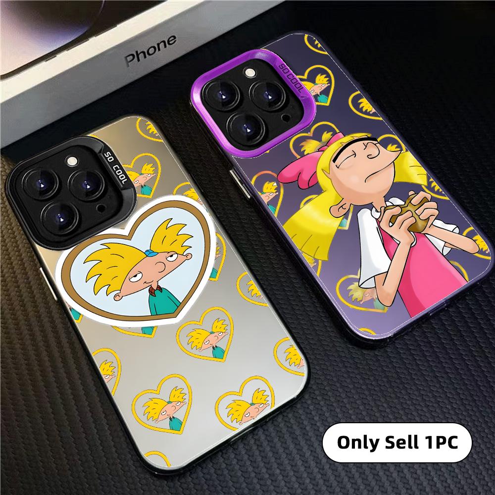 Matte Pc Case - 카툰 H-헤이 아놀드! 아이폰 18, 17,