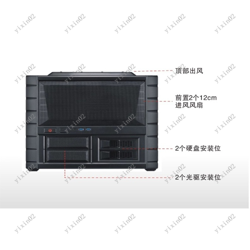 ATX 마더보드 컴퓨터 케이스 - 수평 배치 듀얼 팬  - Pc Chassis 리뷰 및 가격