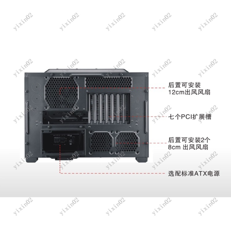 ATX 마더보드 컴퓨터 케이스 - 수평 배치 듀얼 팬  - Pc Chassis 리뷰 및 가격
