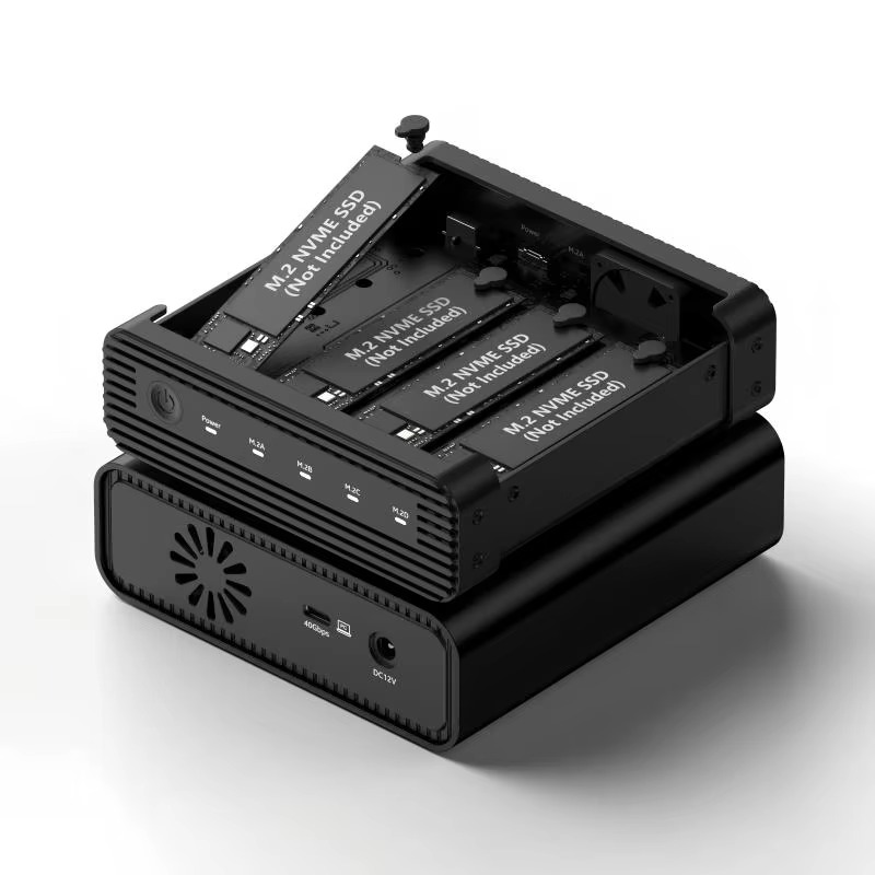 알루미늄 M2 4베이 USB4 외장 NVME SSD 케 - Case Fans 리뷰 및 가격