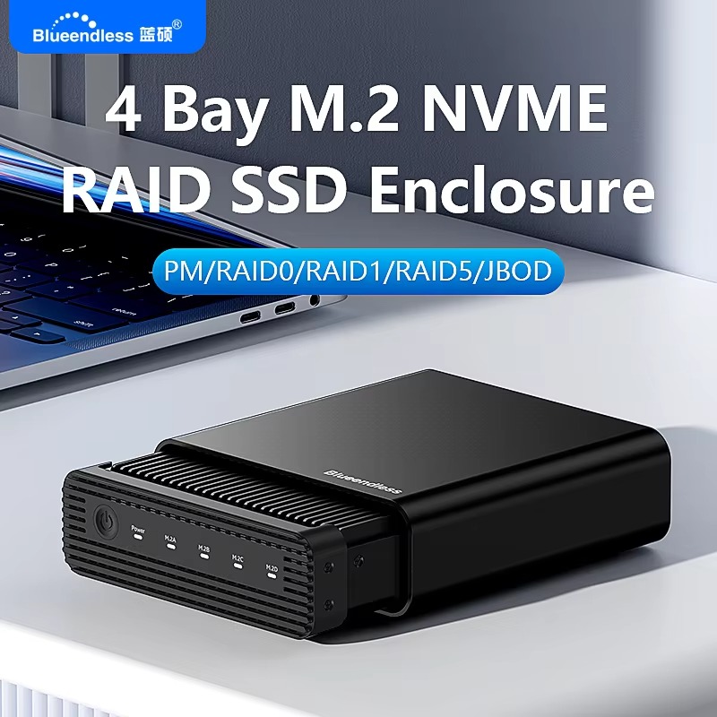 알루미늄 M2 4베이 USB4 외장 NVME SSD 케 - Case Fans 리뷰 및 가격
