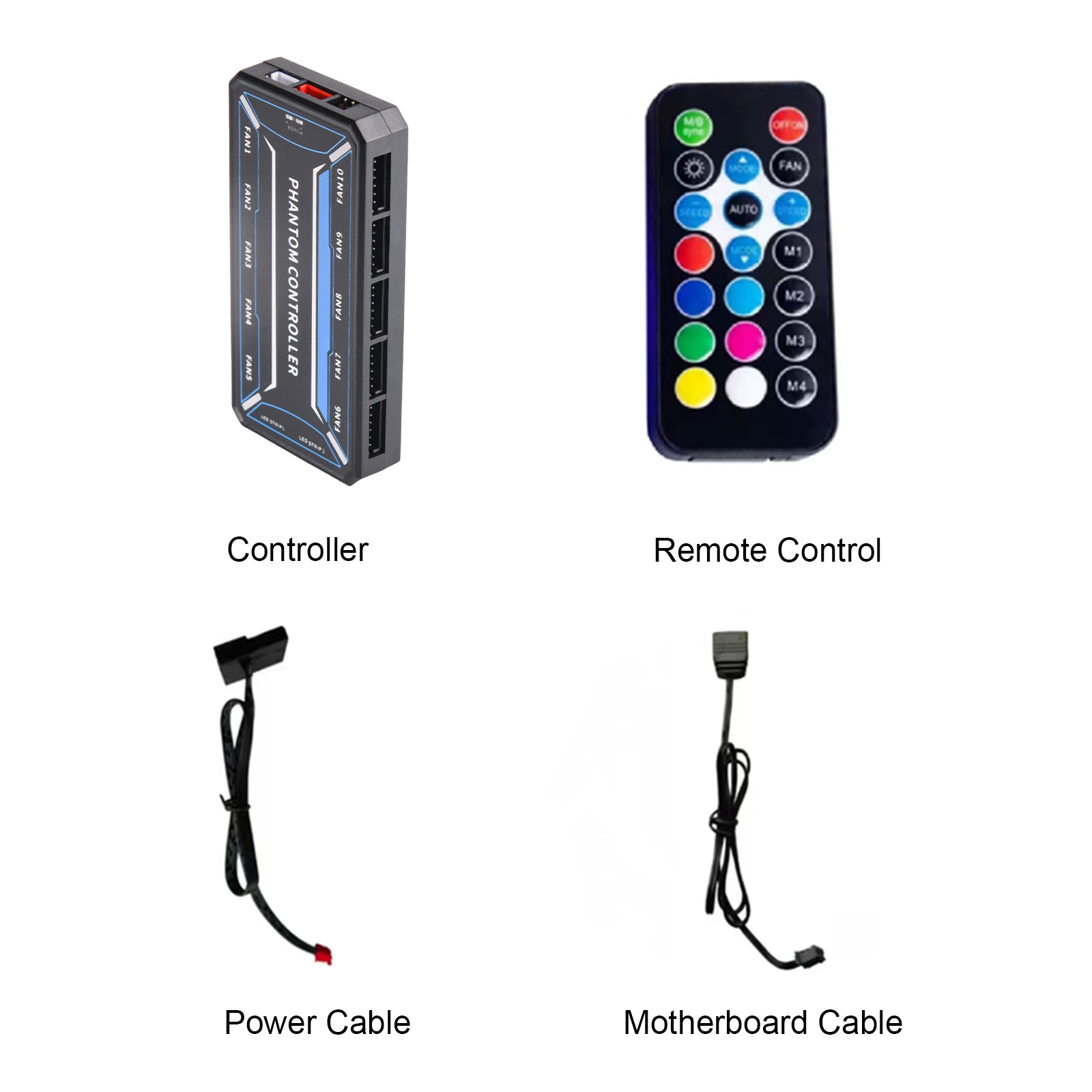 6핀 10포트 컴퓨터 ARGB 팬 허브, SATA 전원 - Case Fan Controller 리뷰 및 가격