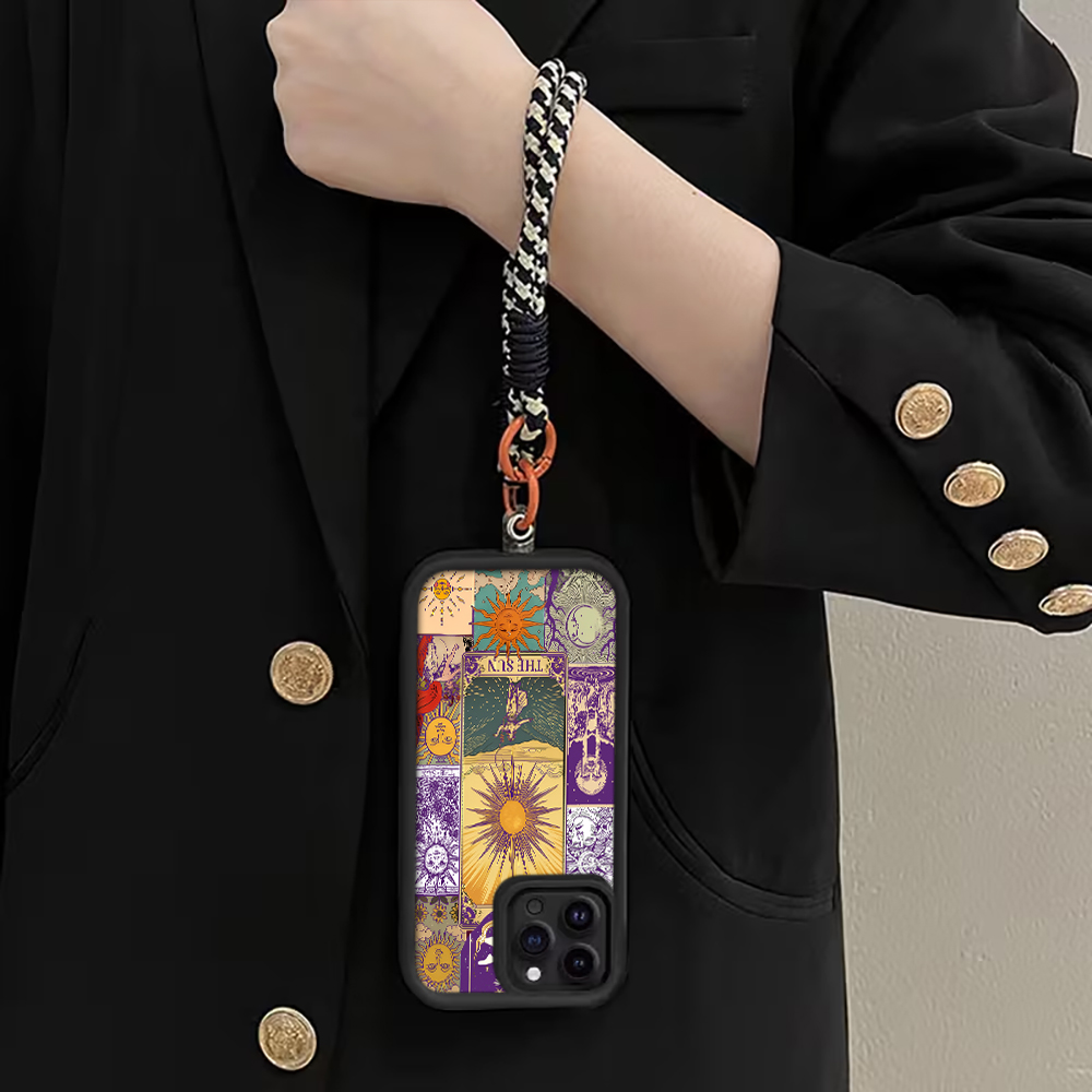 빈티지 썬 타로 카드 스트랩 로프 폰 케이스 (아이폰  - Matte Pc Case 리뷰 및 가격