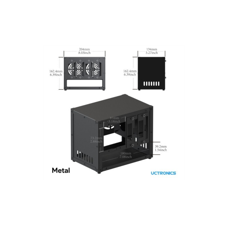 UCTRONICS 라즈베리 파이 클러스터 케이스, 멀티 - Case Fans 리뷰 및 가격